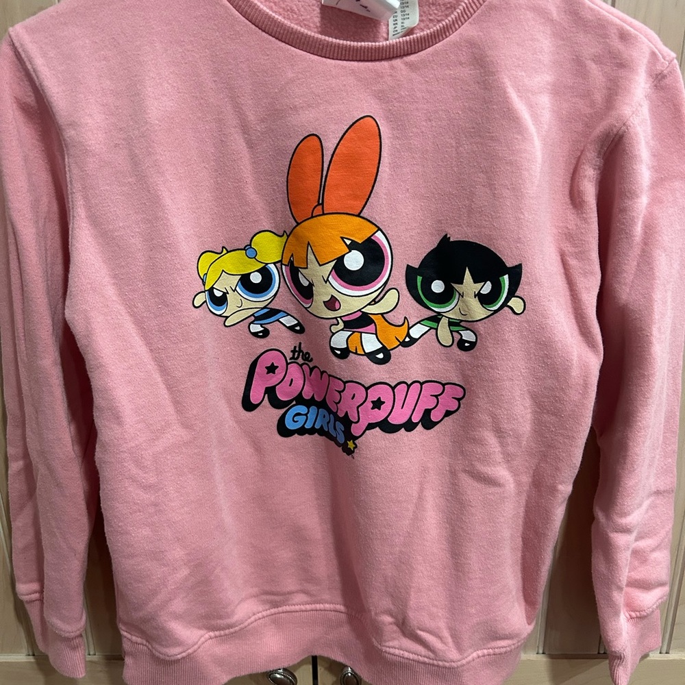 POWERPUFF GIRLS pink crewneck sweatshirt